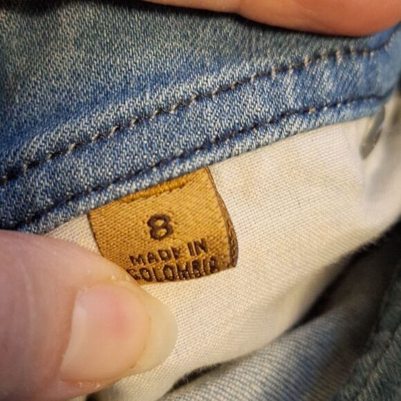 mid rise distressed JEANS SIZE 8 - Picture 7 of 7